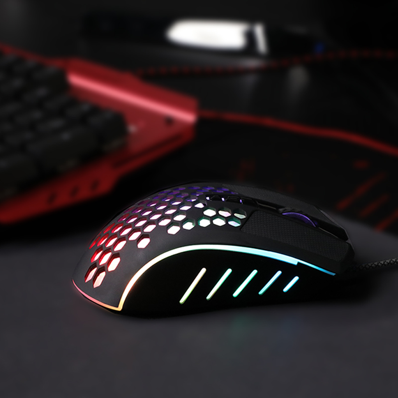 KY-M936B отверстие дизайн лучшая проводная игровая мышь 2021 9