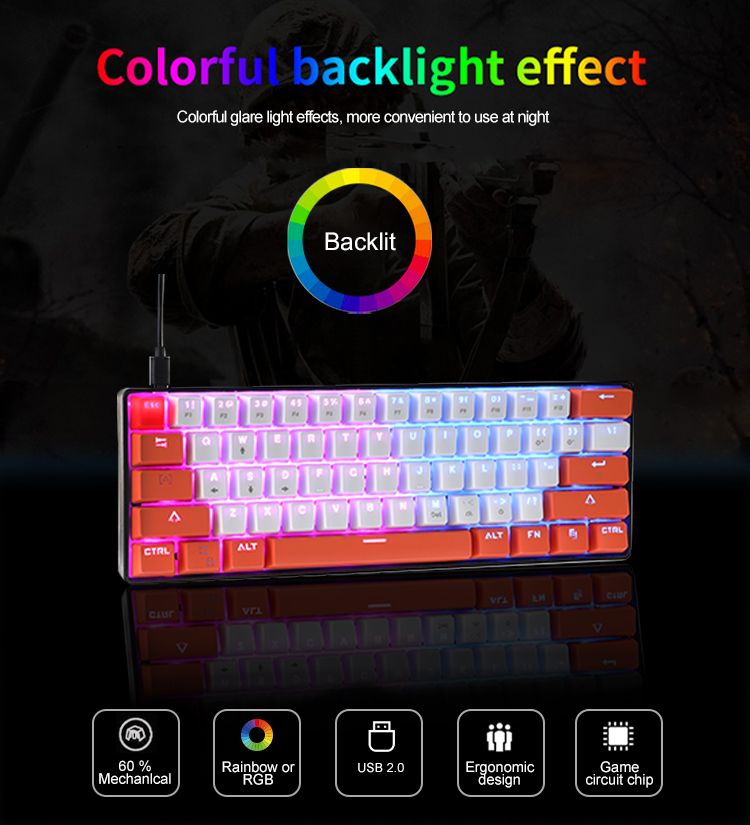 KY-MK61 keyboard mechanical keyboard for gaming with good price - KEYCEO 8