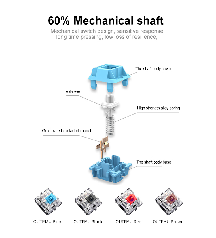 KY-MK61 keyboard mechanical keyboard for gaming with good price - KEYCEO 9