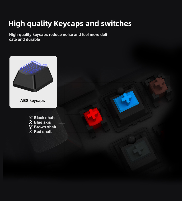 KY-MK98 IDM Rainbow & RGB backlight Mechanical Keyboard Compact design Full key versions mechanical keyboard with mobile 15