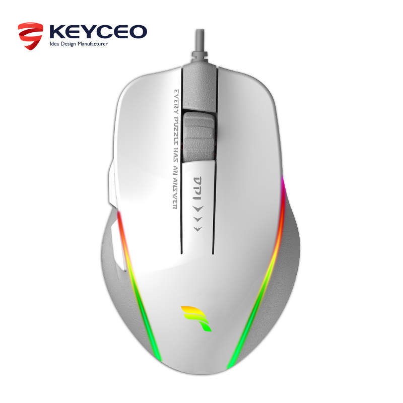 KY-M982 USB kabelová herní myš Optická počítačová myš pro PC Laptop 3 klávesy Ergonomické myši Led Light Night Glow Mechanická myš 8