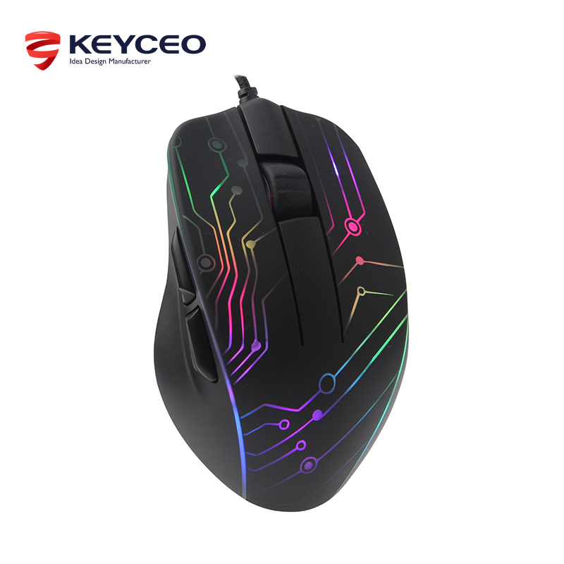 KY-M982 USB kabelová herní myš Optická počítačová myš pro PC Laptop 3 klávesy Ergonomické myši Led Light Night Glow Mechanická myš 10