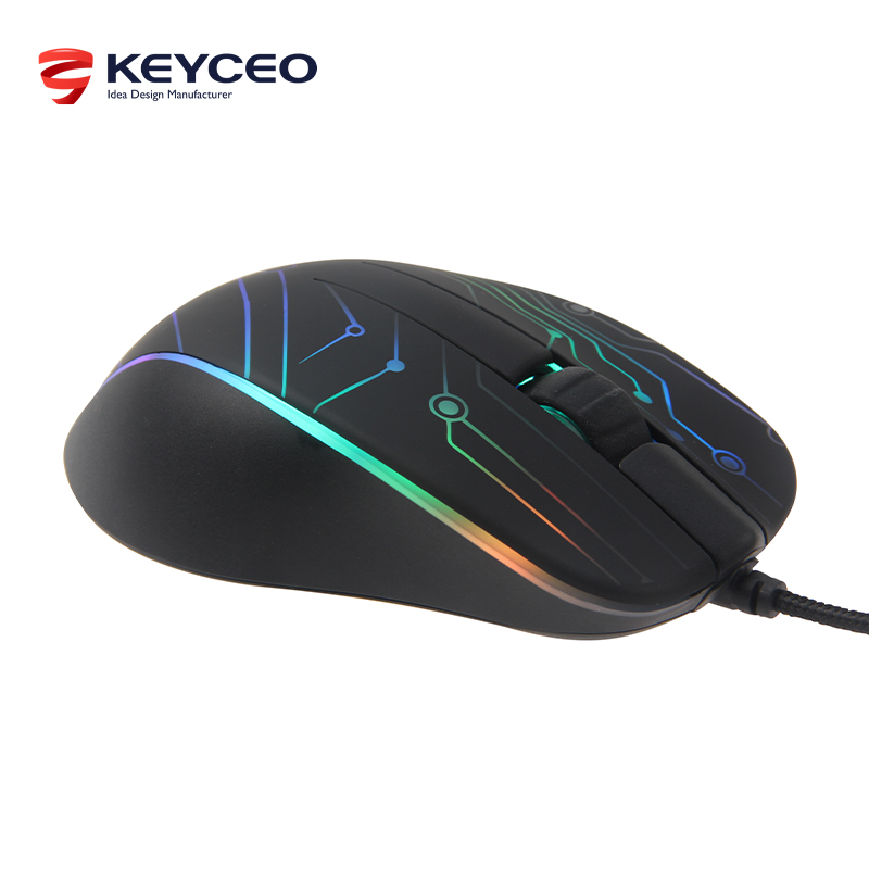KY-M982 USB kabelová herní myš Optická počítačová myš pro PC Laptop 3 klávesy Ergonomické myši Led Light Night Glow Mechanická myš 12