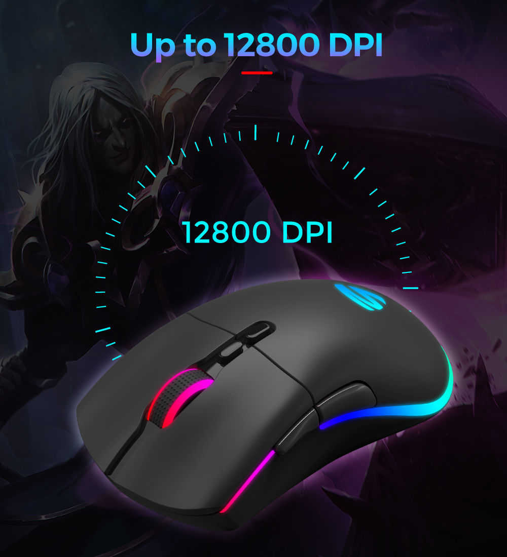 KY-M1030 Çinli Üretici Değiştirilebilir ÜST Kapak delikli veya deliksiz Rgb Arkadan Aydınlatmalı özel Oyun Faresi Kablolu kablosuz 12800 DPI 10