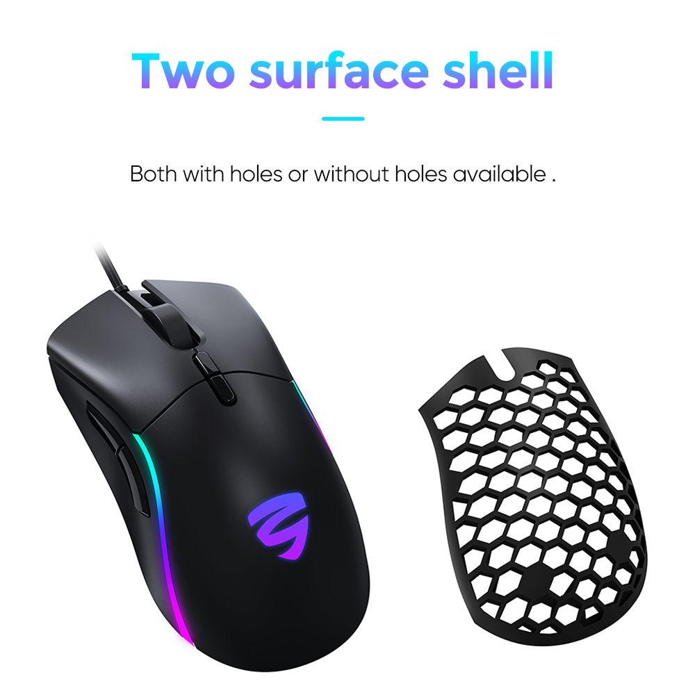 KY-M1014 充電式ワイヤレス ゲーミング Bluetooth マウス RGB 穴ありまたは穴なしの両方が利用可能 8