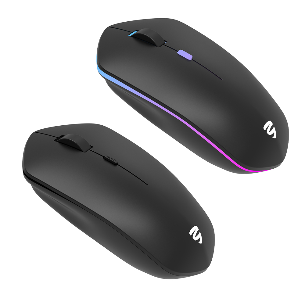 KY-R586 Bluetooth Mouse PC Ergonómico Dual 2.4Ghz Silencioso Recargable Laptop Wireless Computer Mouse Wireless 7