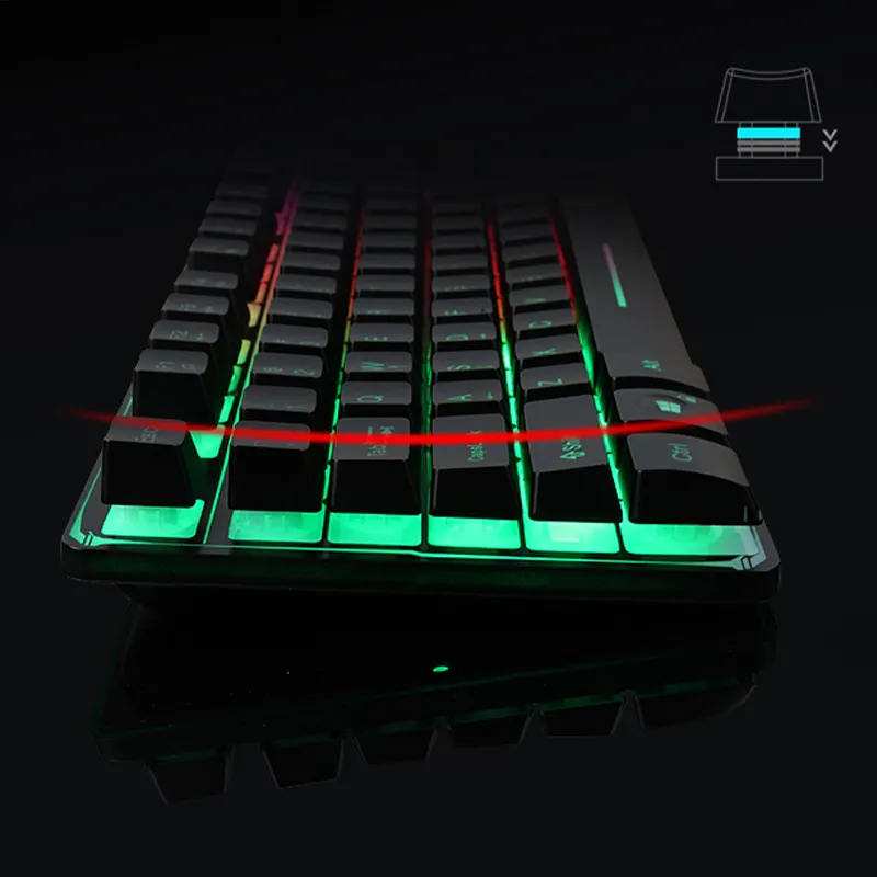 Hot Best Rgb Membrane Keyboard KY-K9300 USB Keyceo Brand 5
