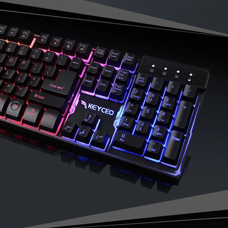 Hot Best Rgb Membrane Keyboard KY-K9300 USB Keyceo Brand 6