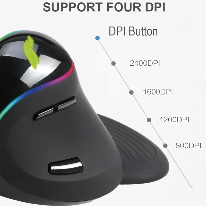 Office Wireless Mouse 2.4G Vertical Wireless Mouse - - Keyceo 6