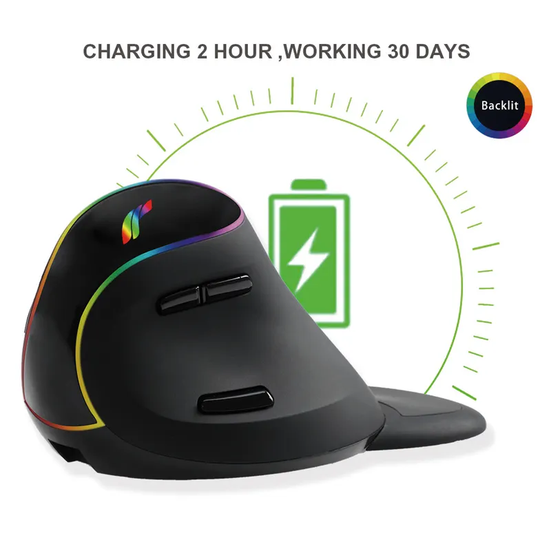Office Wireless Mouse 2.4G Vertical Wireless Mouse - - Keyceo 8