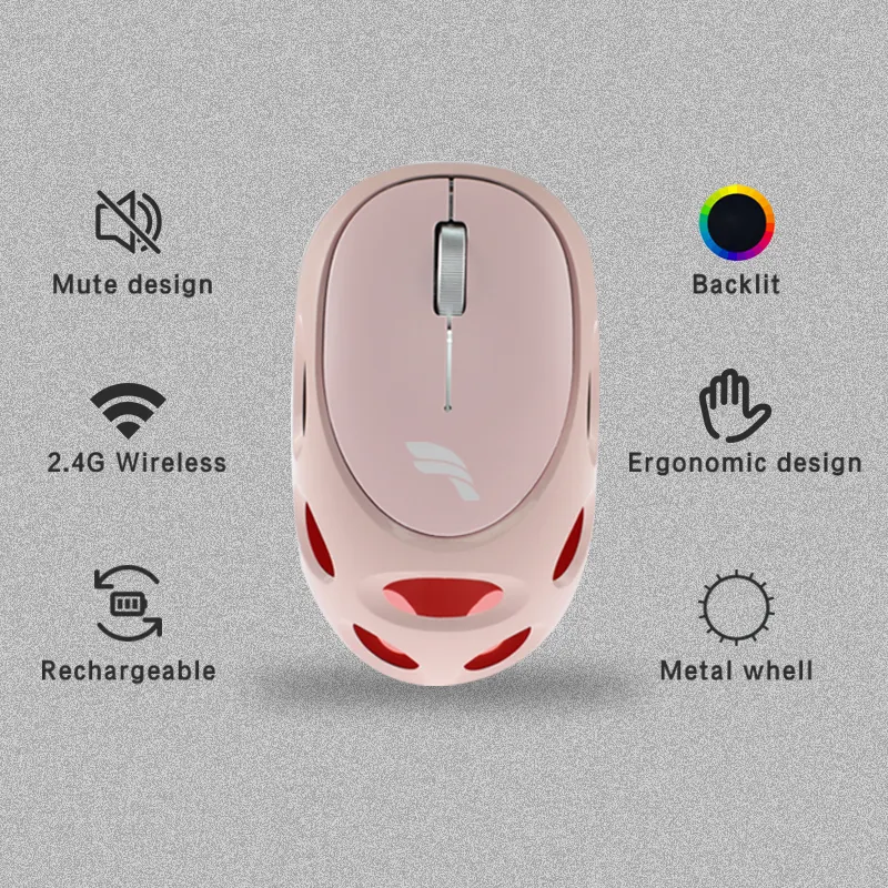 Keyceo - Rgb Keyboard and Mouse Wireless KY-R509 1000DPI 8