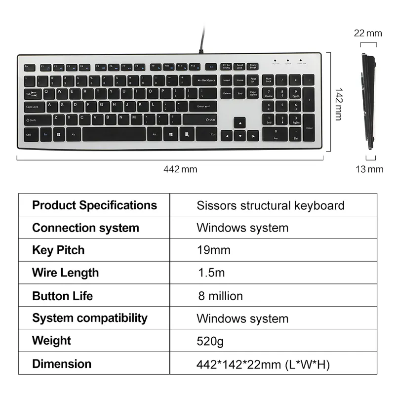 Keyceo Best Scissor Switch Keyboard 6