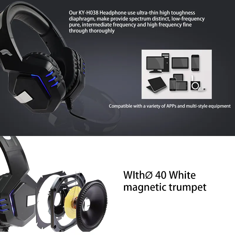 40 Mm KY-H038 - the Best Gaming Headset 3000 Keyceo Brand 8