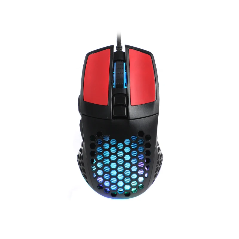 KY-M964 Gamer Ergonomische Gaming-Maus mit leuchtenden Löchern, kabelgebundenes Maus-Gaming 1