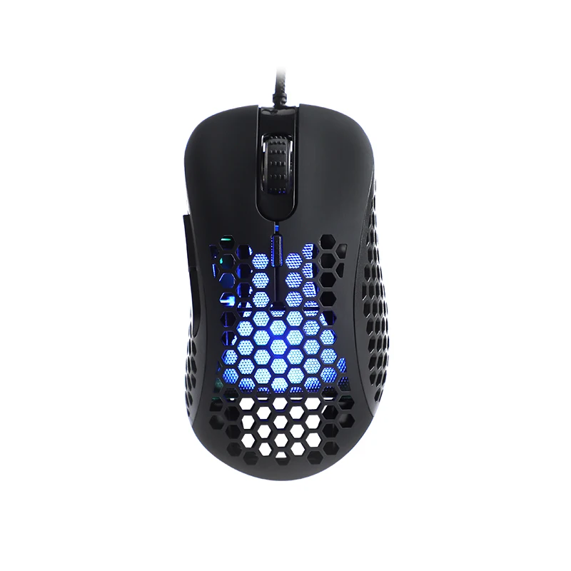 KY-M971 Kabelgebundene Gaming-Maus, leichte USB-Maus für Gamer, ergonomisches Design mit leuchtenden Gaming-Mauslöchern 1