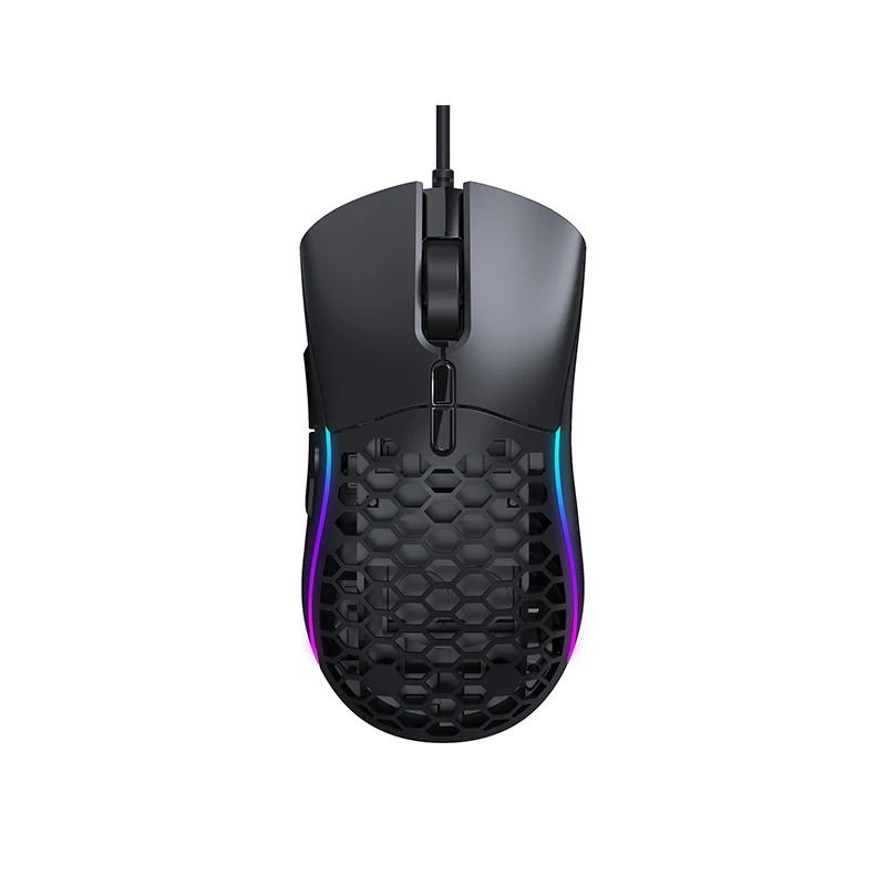 KY-M1014 Mouse sem fio recarregável para jogos RGB RGB com ou sem furos disponíveis 1
