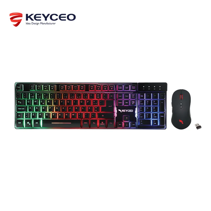 Keyceo Brand Wireless Gaming Keyboard Mouse Combo Manufacture Customizable 7