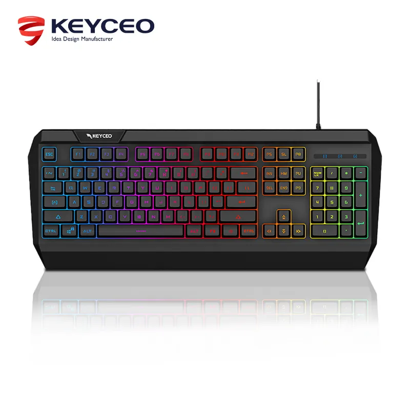 Keyceo Brand Gaming Keyboard Europe 468*185*33mm Rainbow and RGB Different Color 8