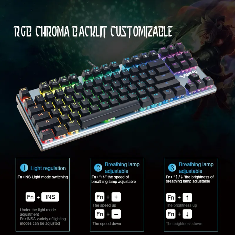 Top 10 Mechanical Keyboards for Gaming KY-MK04 Yes Top 10 Mechanical Keyboards for Gaming USB Company 4