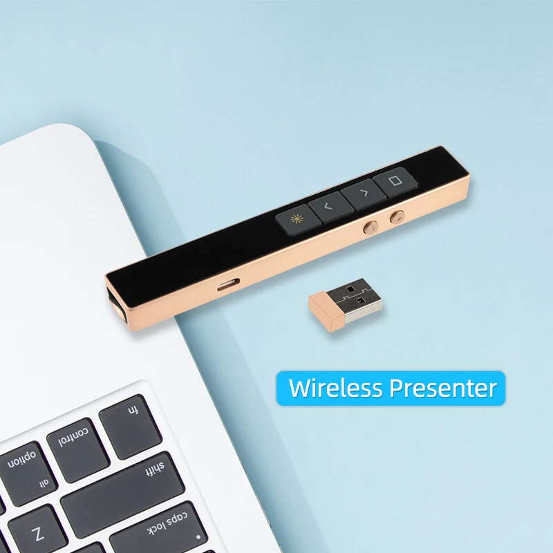 KY-Q83 2.4GHz Présentateur sans fil Télécommande Stylo lumière rouge Stylo de contrôle USB pour Mac Win 10 8 7 XP Projecteur PowerPoint PPT 1