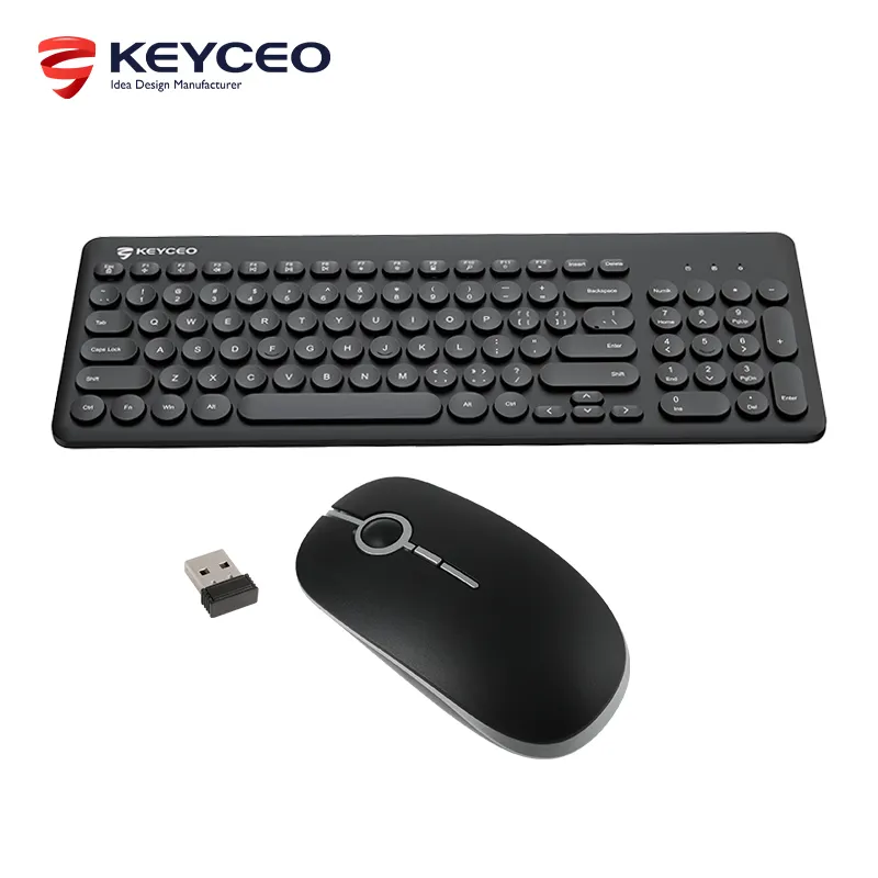 Quiet Wireless Keyboard and Mouse Keyceo 7