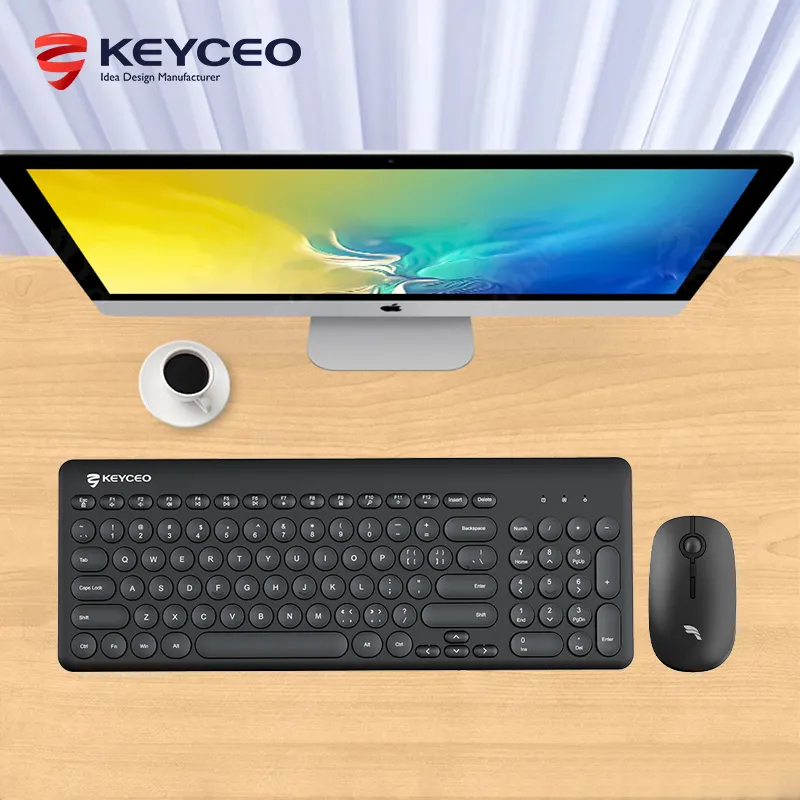 Quiet Wireless Keyboard and Mouse Keyceo 6
