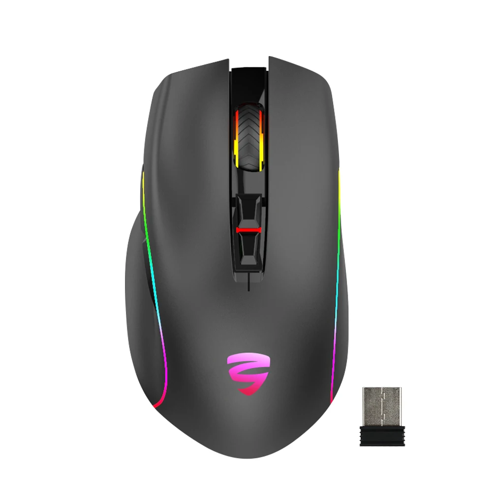 KY-M1032 Mouse óptico profissional E-sports RGB 2.4g para jogos sem fio USB 1