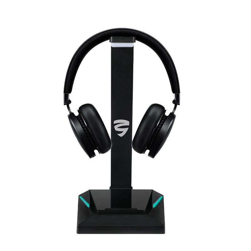 Soporte para auriculares KY-HB02 2 USB Interfaz TYPE-C Soporte para auriculares para juegos Soporte para auriculares con abrazadera de cable 1
