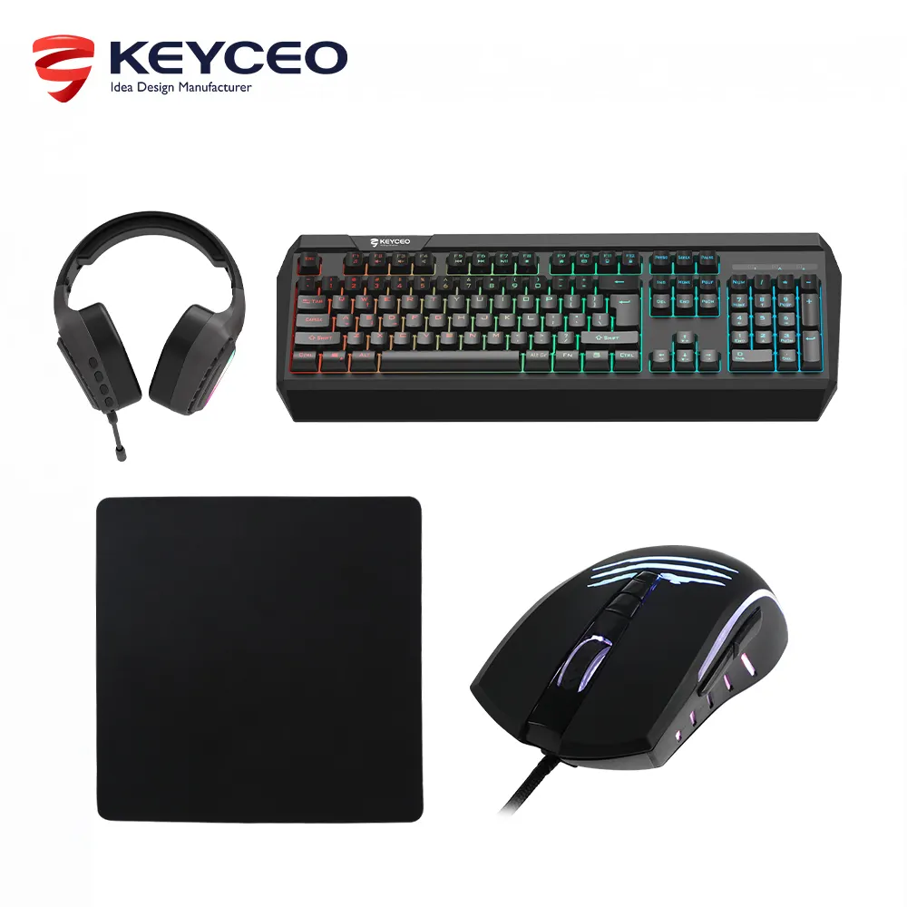 Keyceo Brand Keyboard and Mouse Wireless Gaming Support All the Languange Different Color DPI: 800-1200-1600-2400DPI Supplier 7