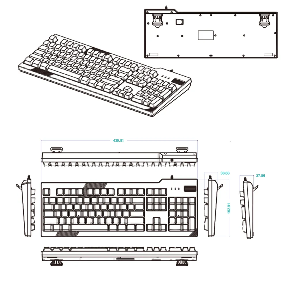 Keyceo Best Budget Membrane Gaming Keyboard Brand KY-K9330 Yes Custom 7