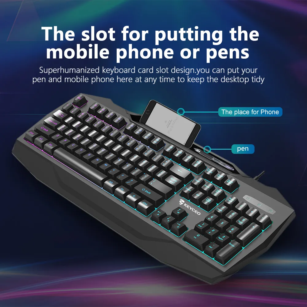 Hot Wireless Gaming Keyboard and Mouse Combo Other Support All the Languange Keyceo Brand 3