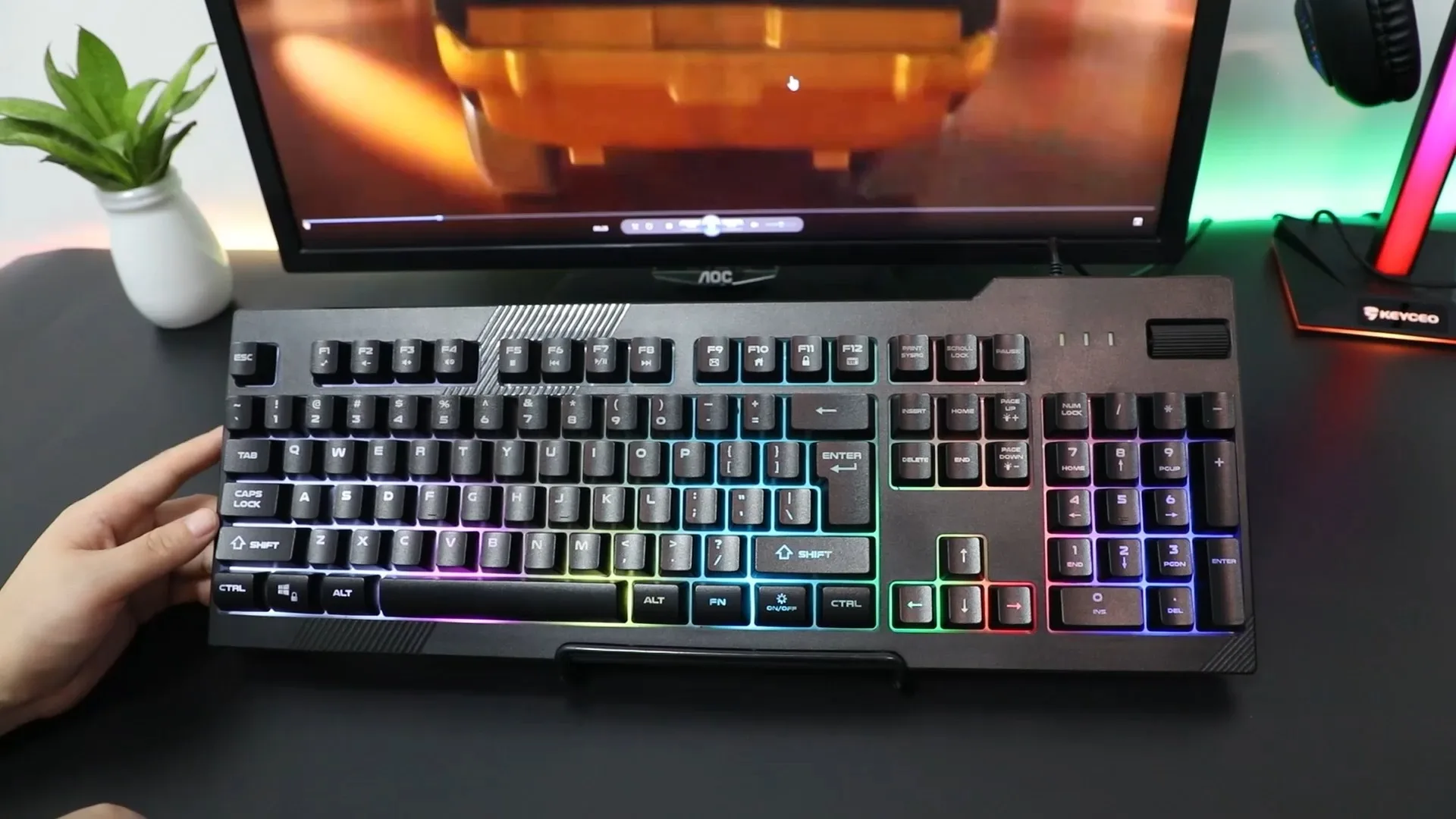 Clavier de jeu ergonomique KY-K9330 1