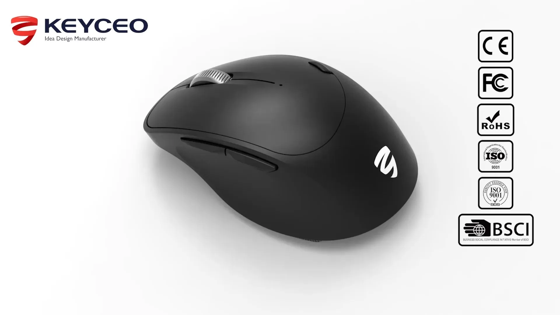 KY-R572 vente en gros de haute qualité beauté bureau souris 2.4G rechargeable conception ergonomique 6 boutons souris sans fil 1