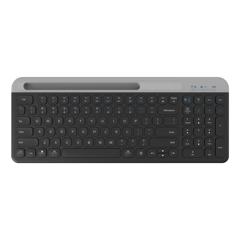 KY-X020 offre spéciale ciseaux clavier métal givré couvercle inférieur 2.4G + BT Mode clavier bureau conception Ultra-mince 1