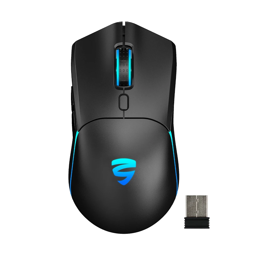 KY-M1043 RGB Retroiluminado, sem fio, mouse para jogos, 6 botões, 3327, sensor, cor, selecionável, mouse amigável para jogadores 1