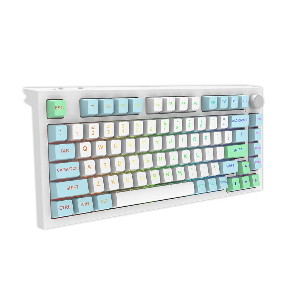 Wireless Mechanical Keyboard for Gaming Keyceo Brand 333*143*43mm RGB 867 Manufacture 8