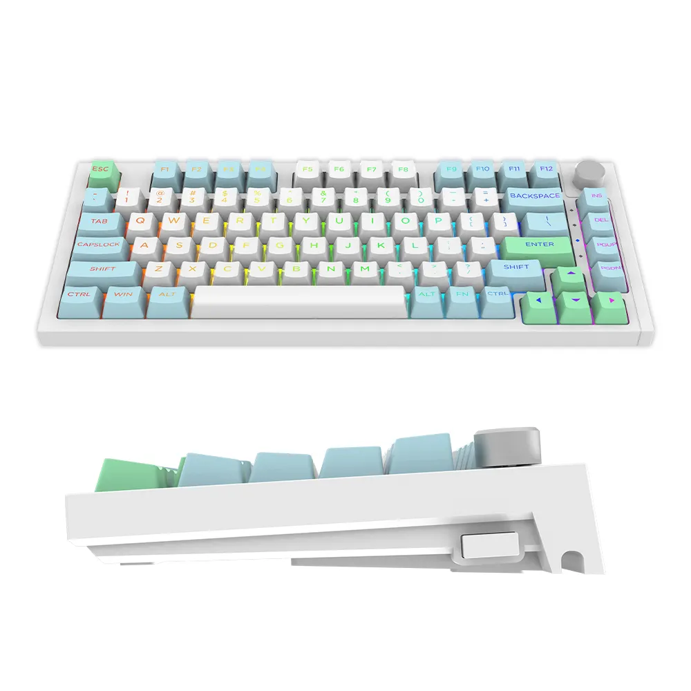 Wireless Mechanical Keyboard for Gaming Keyceo Brand 333*143*43mm RGB 867 Manufacture 6