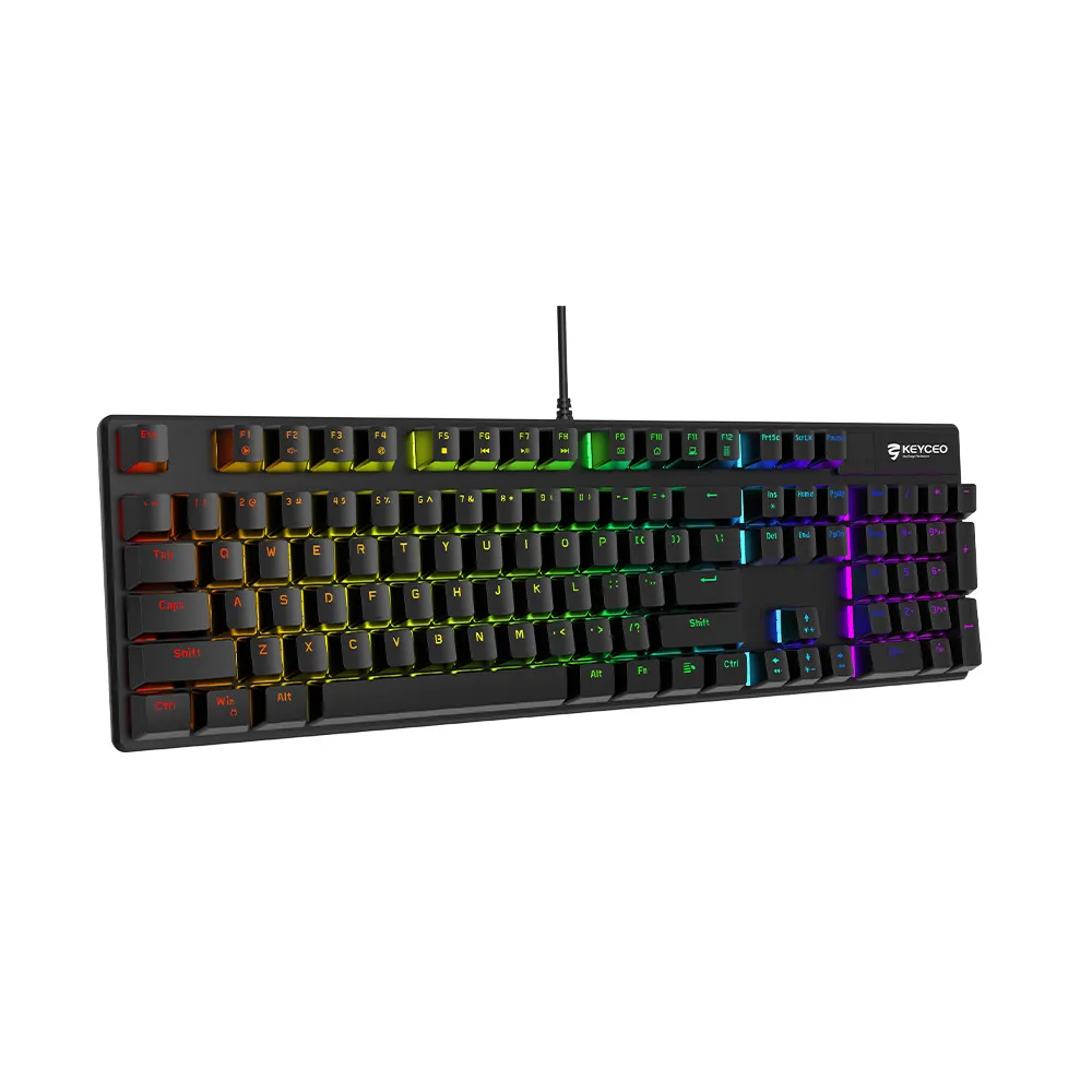Why Mechanical Keyboard for Gaming Keyceo Brand,Rainbow Backlit 5