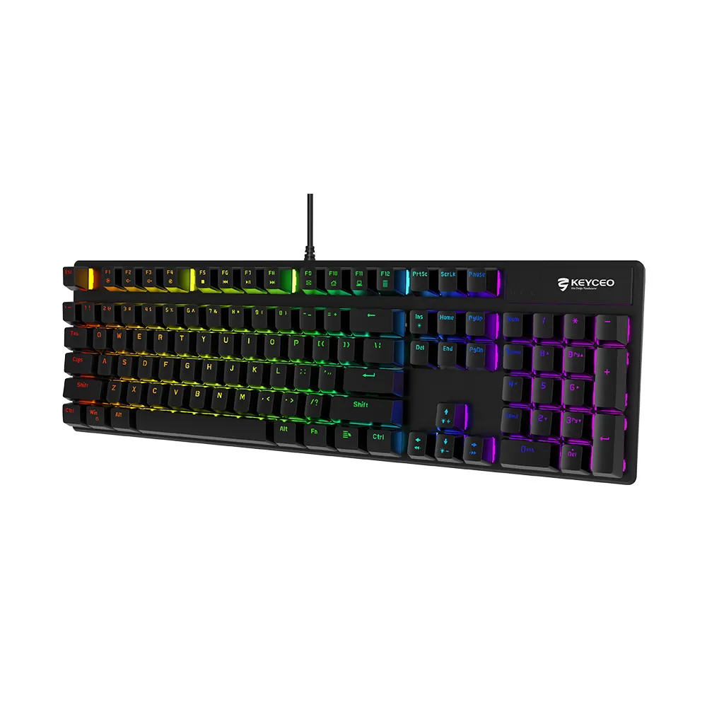 Why Mechanical Keyboard for Gaming Keyceo Brand,Rainbow Backlit 6