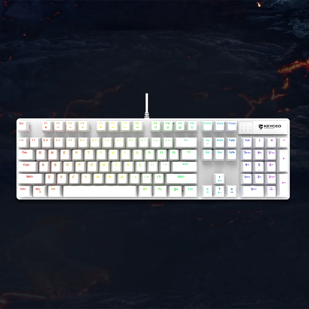 Why Mechanical Keyboard for Gaming Keyceo Brand,Rainbow Backlit 7
