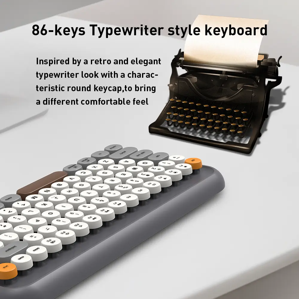 Best Wireless Keyboard for Office White by Keyceo 3