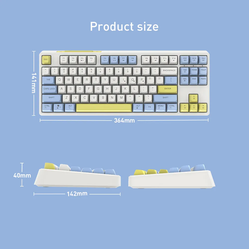 Custom OEM Mechanical Keyboard 463±59g Keyceo 7