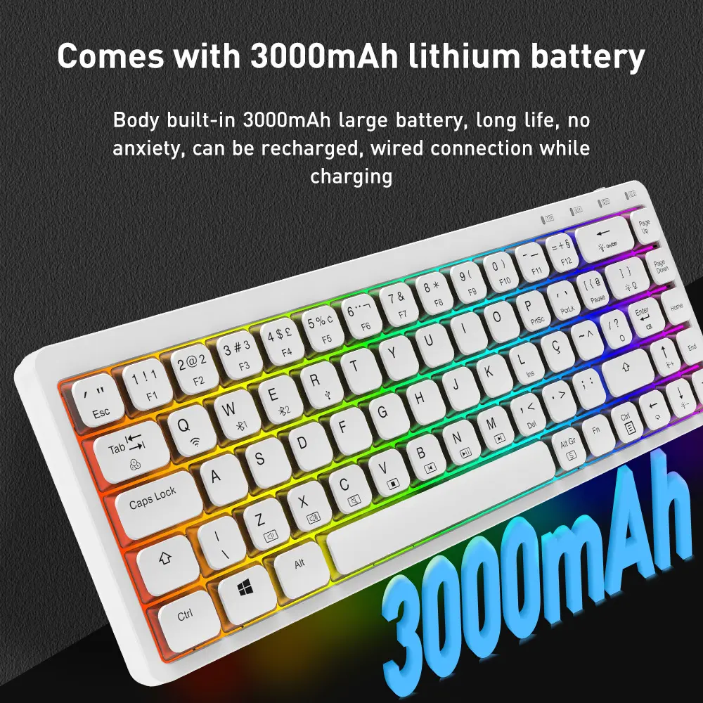 Mouse Pad Manufacturer Keyceo Brand English Low-profiles Mechanical Keyboard 5
