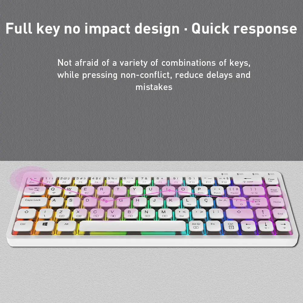 Mouse Pad Manufacturer Keyceo Brand English Low-profiles Mechanical Keyboard 7