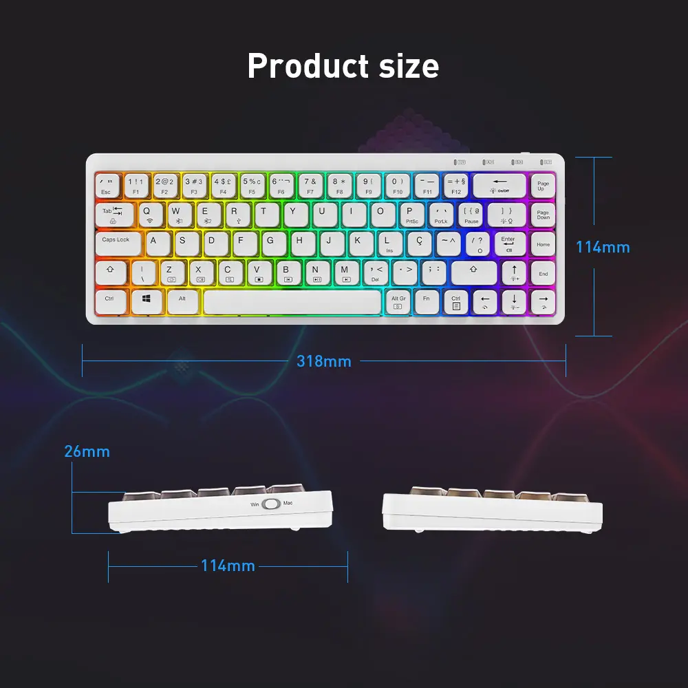 Mouse Pad Manufacturer Keyceo Brand English Low-profiles Mechanical Keyboard 9