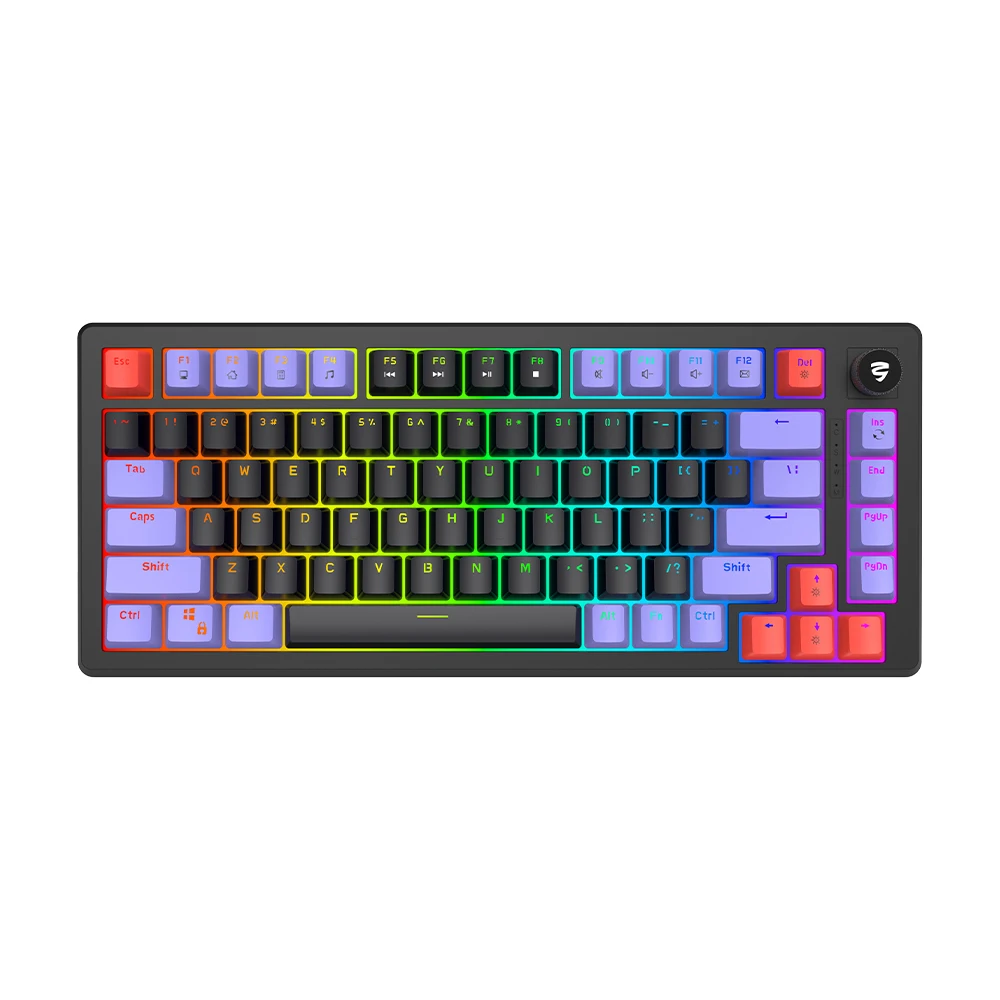 KY-MK88B Ergonomische 83 Tasten, einfaches Design, multifunktionale DIY-drahtlose, benutzerdefinierte mechanische Tastatur, Gamer-Tastatur 1