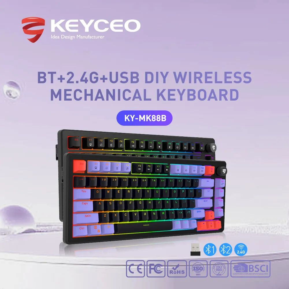 Custom Best Gaming Keyboard Manufacturer KY-MK88B Keyceo 2