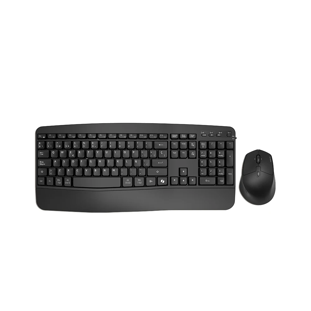 KY-4891WBR Combinazione di tastiera e mouse con design inclinato ergonomico wireless Bluetooth 2.4G Mouse con rotella bidirezionale regolabile da 4 DPI 1