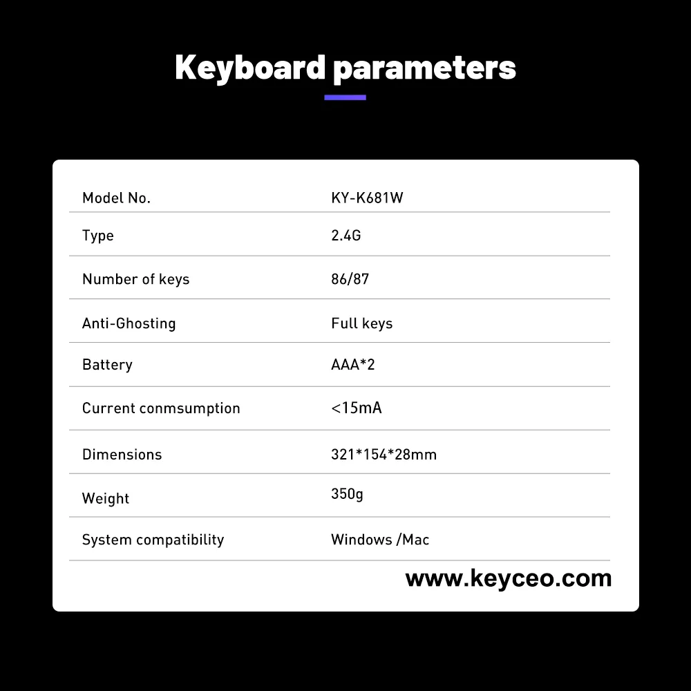 Gaming Keyboard Manufacturers KY-K681W - - Keyceo 10