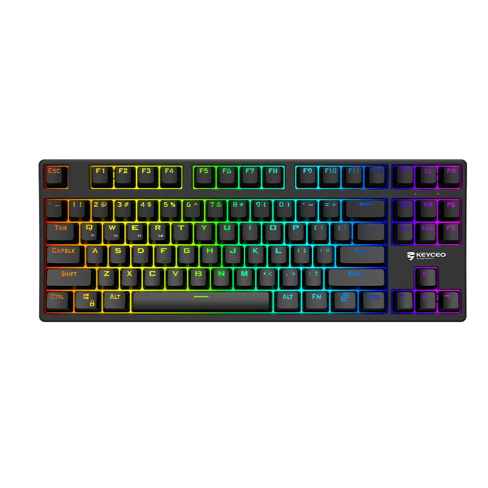 KY-MK120WBR 2.4G+BT +USB Olağanüstü Mekanik ergonomik klavye RGB Arkadan Aydınlatmalı Ergonomik Oyun için Yüksek ve Düşük Tuşlar 1